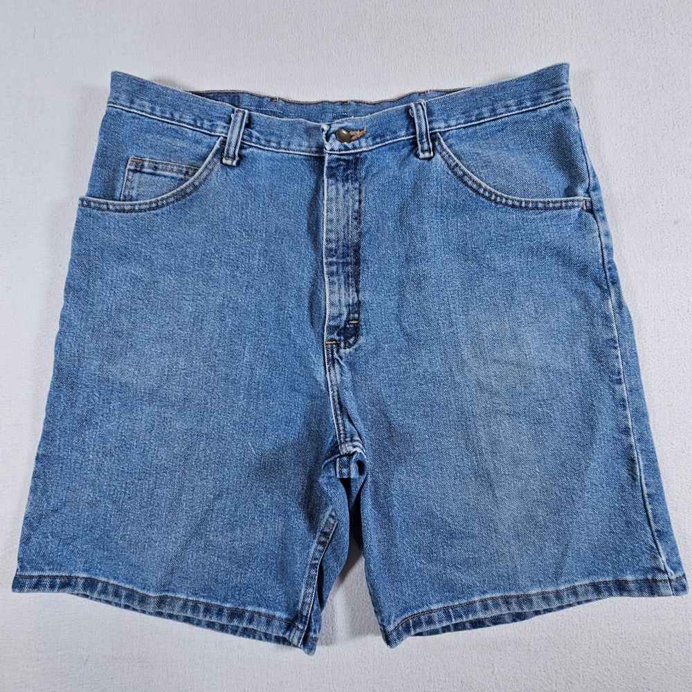 Wrangler Denim Shorts Mens 36 Blue Authentics Relaxed Fit 5-Pocket 606W1DH